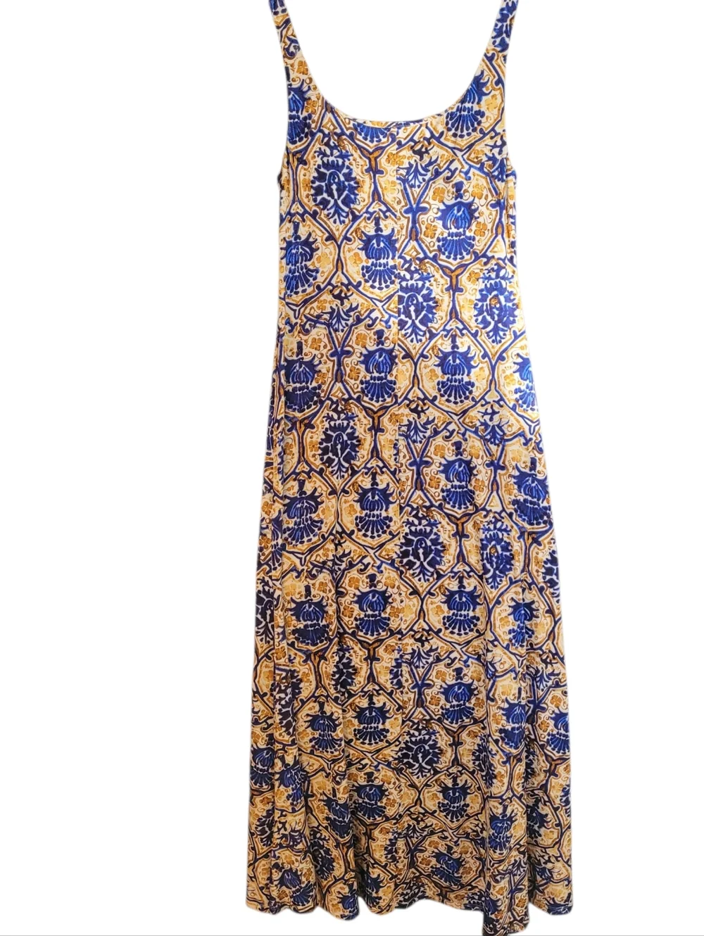 Peruvian Connection Valencia Tile Print maxi dress - S.        A54 - Picture 2 of 7